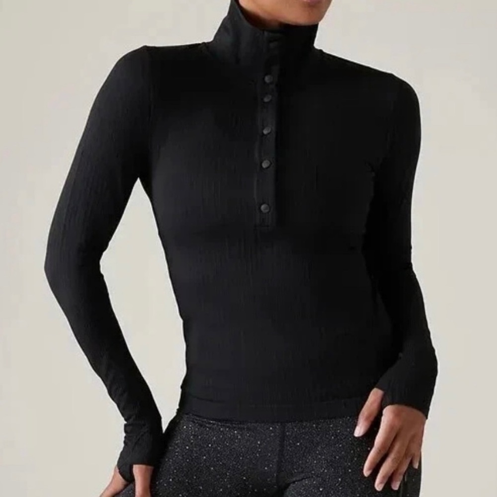 Athleta Women’s Flurry Peak Henley Top View 2
